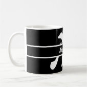 Mit Monogramm Tasse Schwarz-weiß & Graue Kaffeezub (Links)