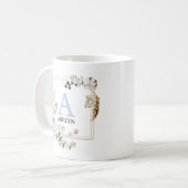 Mit Monogramm Tasse von Boho Winter Floral (Vorderseite Links)