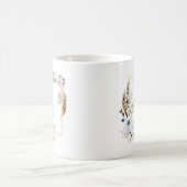 Mit Monogramm Tasse von Boho Winter Floral (Mittel)