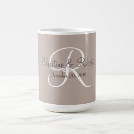 mit Monogramm Tasse zum Hochzeitstag oder Jahresta