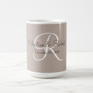 mit Monogramm Tasse zum Hochzeitstag oder Jahresta