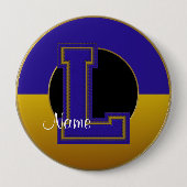 Mit Monogramm Taste, Blue-Gold-Letter L Button (Vorderseite)