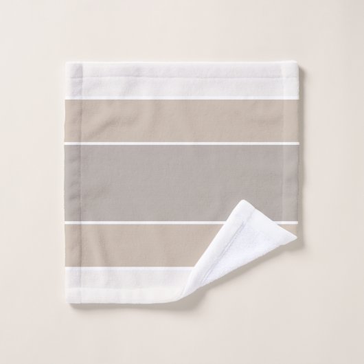 Mit Monogramm Tauben und Leinen mit Weiß Badhandtuch Set (Waschlappen)