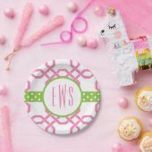 Mit Monogramm Teller aus Gitter und Grosgetreide (Party)