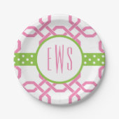 Mit Monogramm Teller aus Gitter und Grosgetreide (Vorderseite)