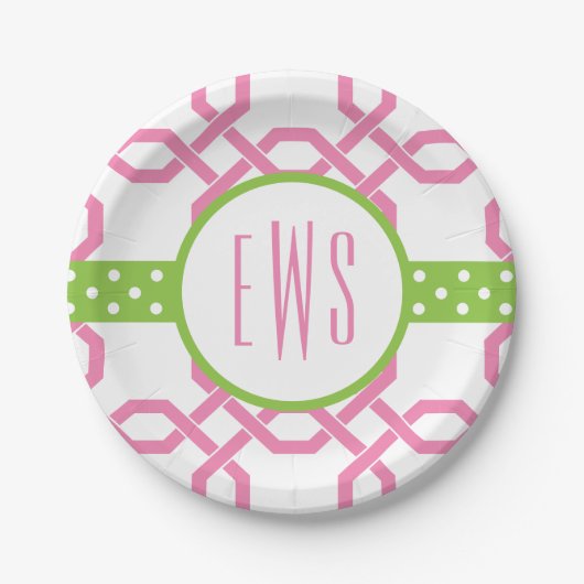 Mit Monogramm Teller aus Gitter und Grosgetreide (Vorderseite)