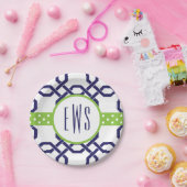 Mit Monogramm Teller aus Gitter und Grosgetreide (Party)