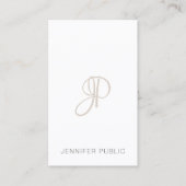 Mit Monogramm Template benutzerdefiniert Elegant M Visitenkarte (Vorderseite)