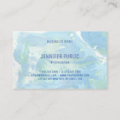 Mit Monogramm Template Blue Green Modern Abstrakt Visitenkarte (Rückseite)