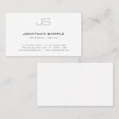 Mit Monogramm Template Elegant Modernes, einfaches Visitenkarte (Vorne/Hinten)