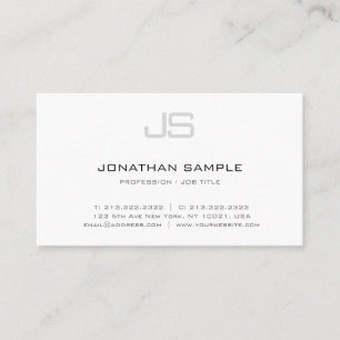Mit Monogramm Template Elegant Modernes, einfaches Visitenkarte