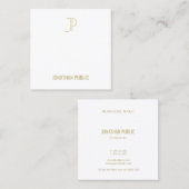 Mit Monogramm Template für kreative Moderne Quadratische Visitenkarte (Vorne/Hinten)