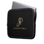 Mit Monogramm Template-Imitat für Kalligrafie - Go Laptopschutzhülle (Vorderseite Links)