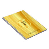 Mit Monogramm Template Imitate Gold Metallic Look Notizblock (Rechte Seite)
