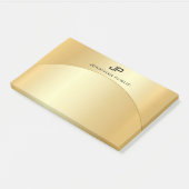 Mit Monogramm Template Trendy Imitate Gold Elegant Post-it Klebezettel (angewinkelt)