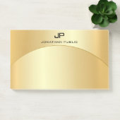 Mit Monogramm Template Trendy Imitate Gold Elegant Post-it Klebezettel (Büro)