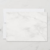 Mit Monogramm Template Weißer Marmor Elegantes Gol Mitteilungskarte (Rückseite)