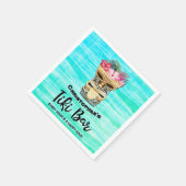 Mit Monogramm Tiki Bar Party Napkins Serviette (Ecke)