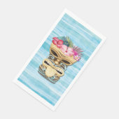 Mit Monogramm Tiki Bar Party Serviette (Ecke)