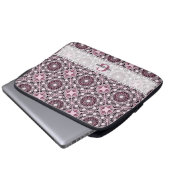 Mit Monogramm Tile Dusky Rose Cherry Blossom Manda Laptopschutzhülle (Vorne Knopf)