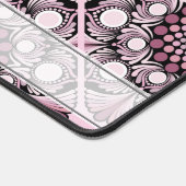 Mit Monogramm Tile Dusky Rose Cherry Blossom Manda Schreibtischunterlage (Ecke)