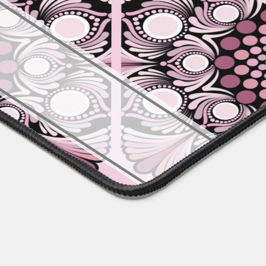 Mit Monogramm Tile Dusky Rose Cherry Blossom Manda Schreibtischunterlage (Ecke)