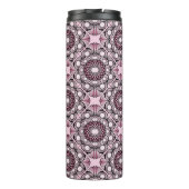 Mit Monogramm Tile Dusky Rose Cherry Blossom Manda Thermosbecher (Rückseite)
