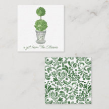 Mit Monogramm Topiary-Geschenkpapier für Wasserfar