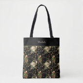 Mit Monogramm Totbeutel mit Blumenmuster Tasche (Vorderseite)
