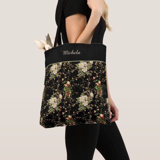 Mit Monogramm Totbeutel mit Blumenmuster Tasche (Von Nahem)