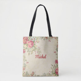 Mit Monogramm Totbeutel mit zartem Blumendesign Tasche