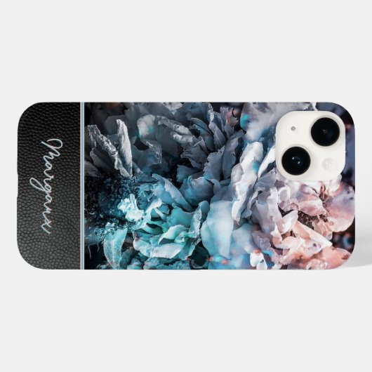 Mit Monogramm Tote Rose Case-Mate iPhone Hülle (Rückseite (Horizontal))