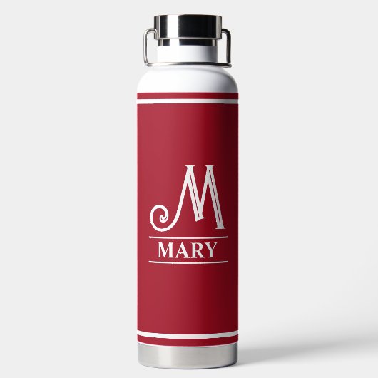 Mit Monogramm Trinkflasche (Rückseite)