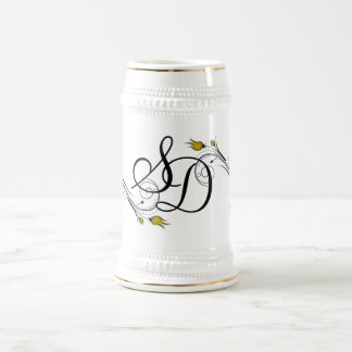 Mit Monogramm Trinkstein Bierglas
