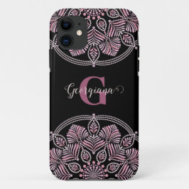 Mit Monogramm trockene Rose Blumenfronten Dot Mand Case-Mate iPhone Hülle