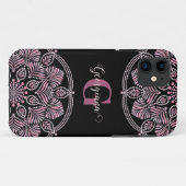 Mit Monogramm trockene Rose Blumenfronten Dot Mand Case-Mate iPhone Hülle (Rückseite (Horizontal))
