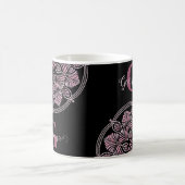 Mit Monogramm trockene Rose Blumenfronten Dot Mand Kaffeetasse (Mittel)