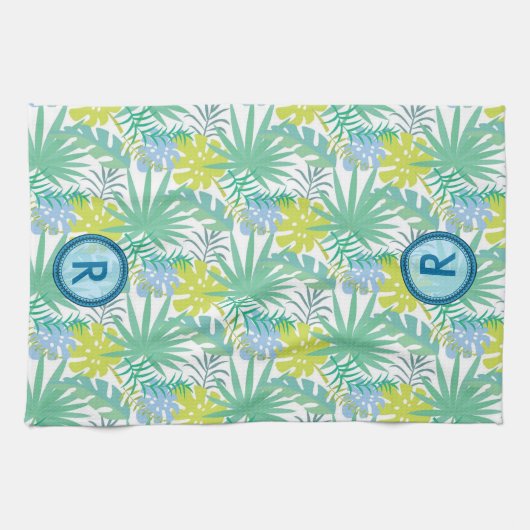 Mit Monogramm Tropenhandtuch Geschirrtuch (Horizontal)
