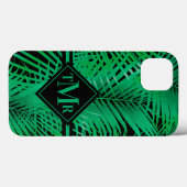 Mit Monogramm Tropenpalme Case-Mate iPhone Hülle (Rückseite (Horizontal))