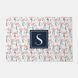 Mit Monogramm Tropenrosa Flamingo Muster Mouse Fußmatte