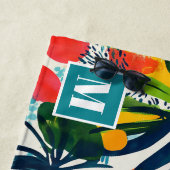 Mit Monogramm tropisch Abstrakt Strandtuch (Beispiel)