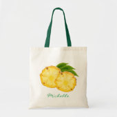 Mit Monogramm tropische Ananas Tragetasche (Vorne)