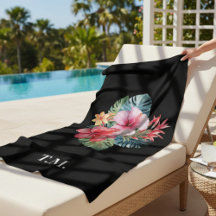 Mit Monogramm tropische Flora