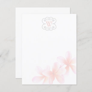 Mit Monogramm tropische Themen Leere Mitteilungska Einladung