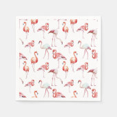 Mit Monogramm tropisches Rosa Flamingo Serviette (Vorderseite)