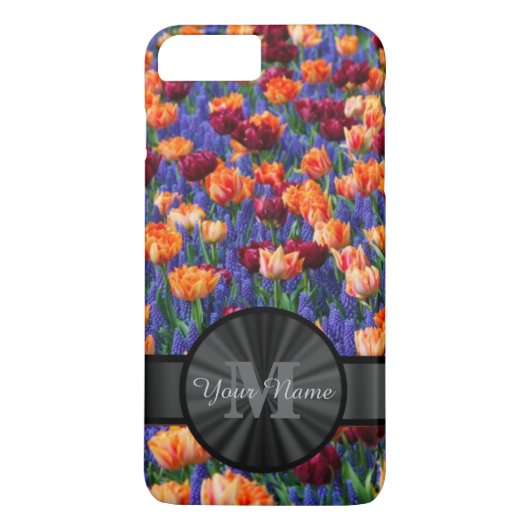 Mit Monogramm Tulip-Feld Case-Mate iPhone Hülle (Rückseite)