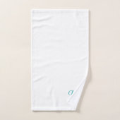 Mit Monogramm türkisfarbene Handtücher (Handtuch)