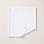 Mit Monogramm türkisfarbene Handtücher (Waschlappen)