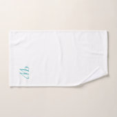 Mit Monogramm türkisfarbene Handtücher (Handtuch)