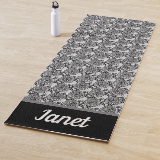 Mit Monogramm Turtle Mandala Yogamatte (Beispiel)